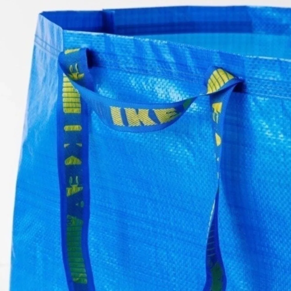 NEW Lot of Ten 10 Frakta Large 19 Gallon Blue IKEA Tote Carrying Storage‎ Bags